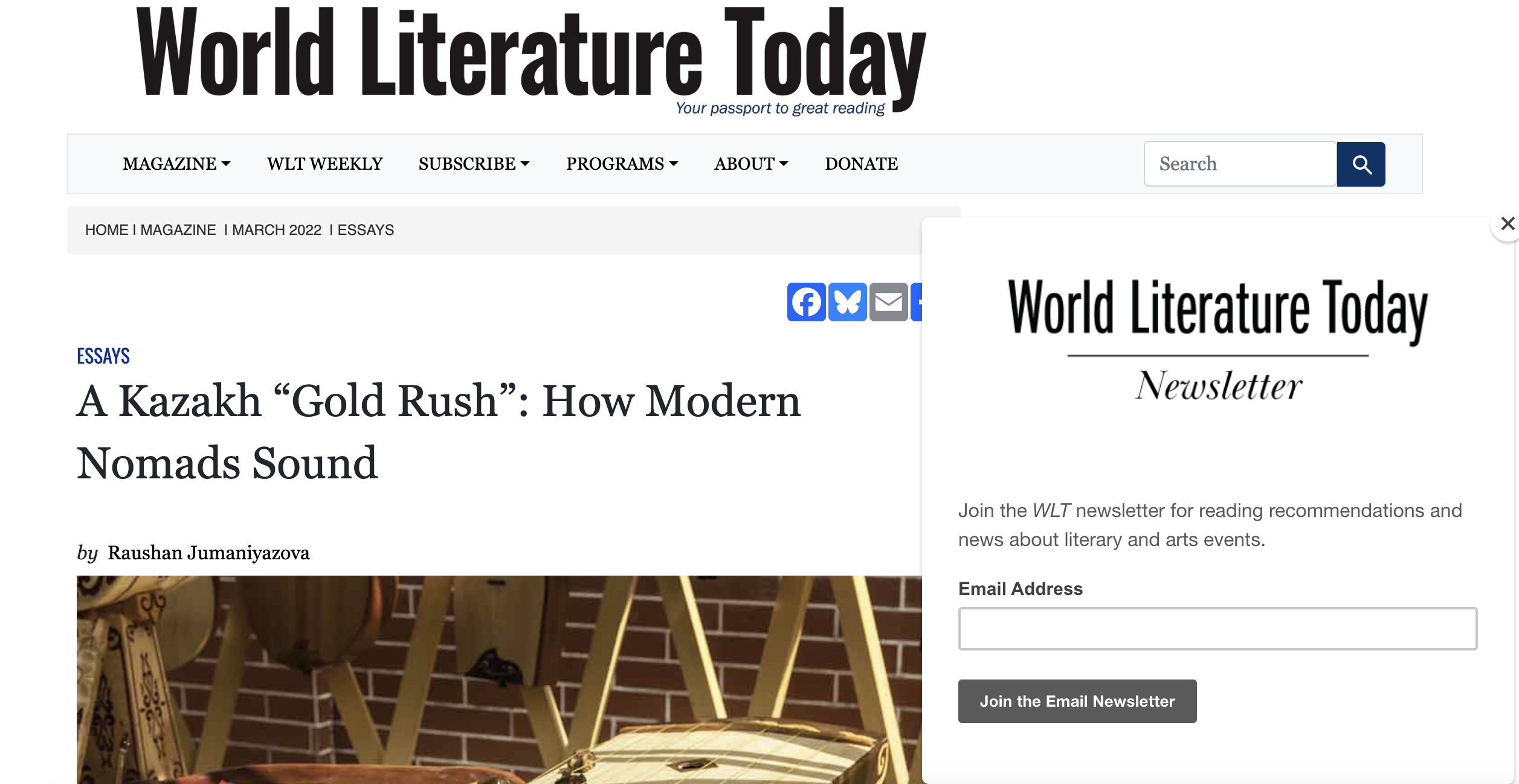 World Literature Today (АҚШ) журналы қазіргі қазақ музыкасы туралы мәдени эсседе Aldaspan тобын атап өтті