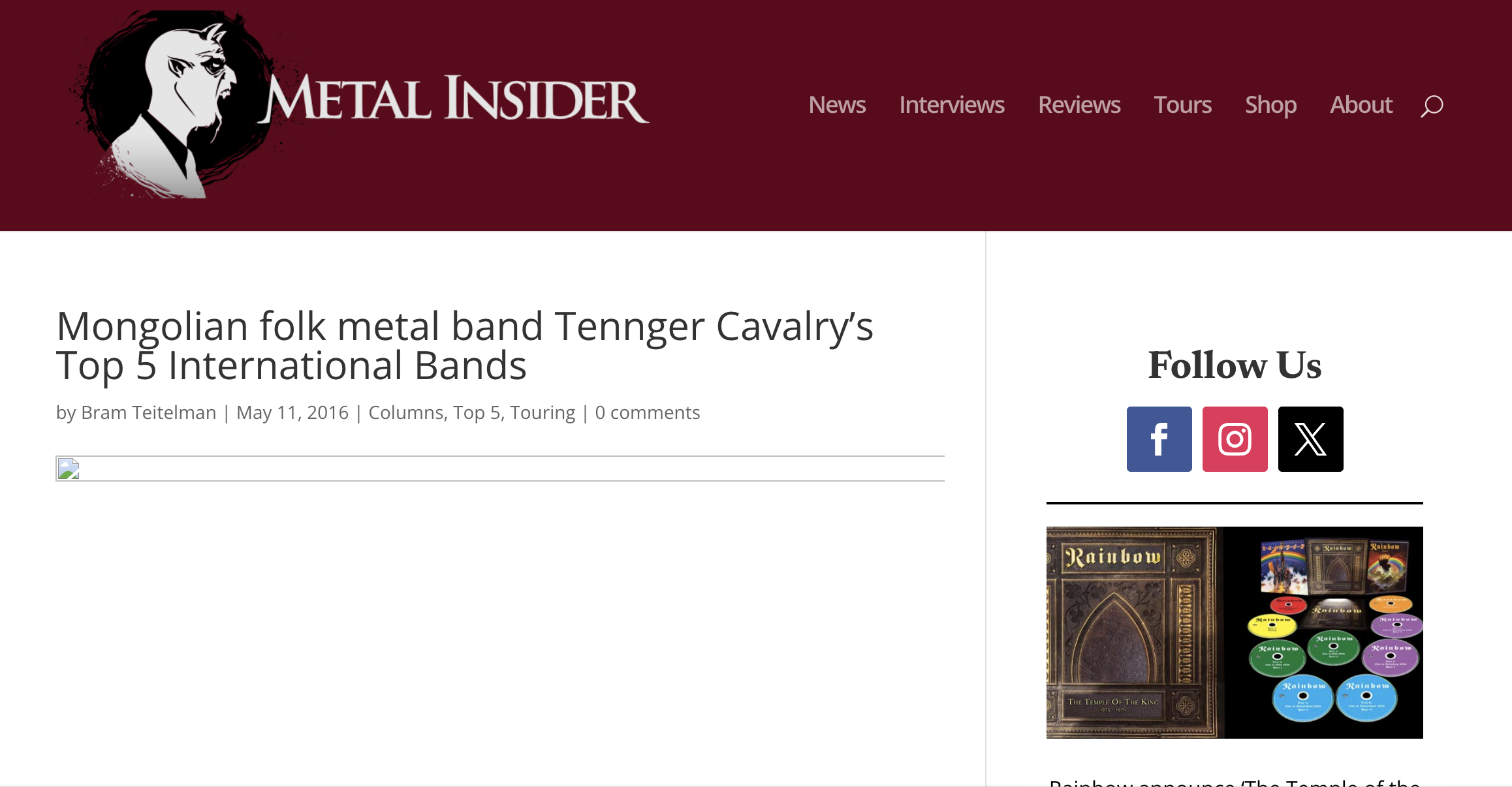 Моңғол фолк-метал тобы Tennger Cavalry ұсынған халықаралық үздік 5 топ